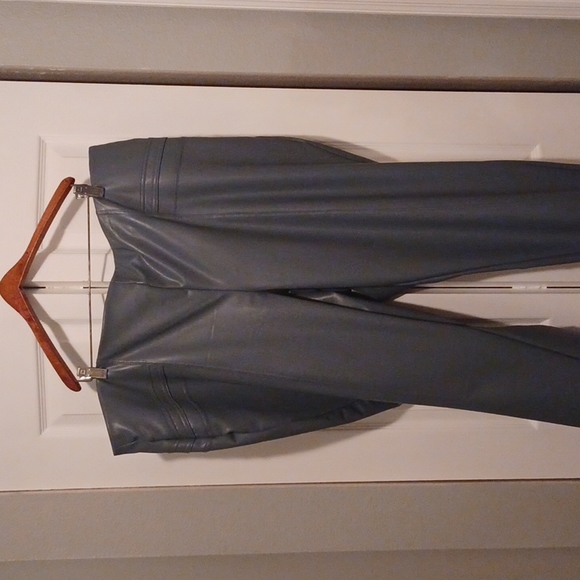 Ashley Stewart Pants - GRAY FAUX LEATHER PANTS PLUS SIZE 26/28, NWT,